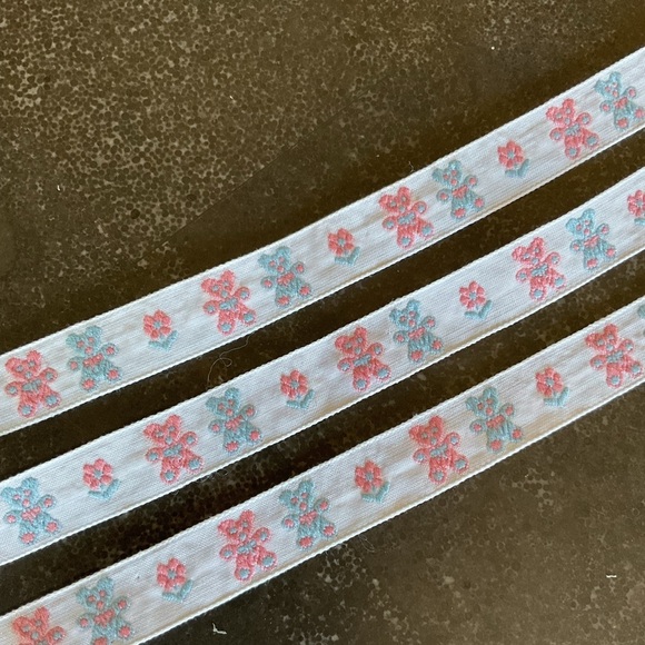 Vintage jacquard teddy bears sewing trim 4 yards fabric ribbon - Picture 5 of 5